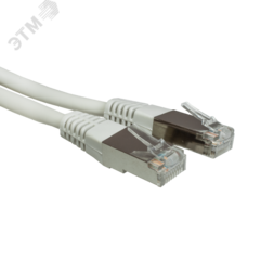 фото Патч-корд SUPRLAN FTP 5e 4x2 26AWG (7x0.16mm) Cu LSZH серый 1м (10-0716)