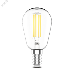 фото Лампа светодиодная LED 4.5 Вт 470 Лм 2700К теплая Е14 ST45 Basic Filament Gauss (1141115)