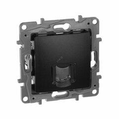 фото ETIKA Розетка компьютерная RJ45 категория 6 UTP антрацит (672653)