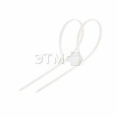 фото Хомут-стяжка кабельная нейлоновая 120x2,5 мм, белая, упаковка 100 шт (etm07-0120)