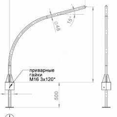 фото Кронштейн К1К-2.5-2.5-0.023 горячеоцинкованный Пересвет (В00002284)