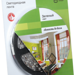 фото Лента светодиодная LEDх60/м 5м 4.8w/m 12в зеленый eco (LSR1-5-060-20-1-05)