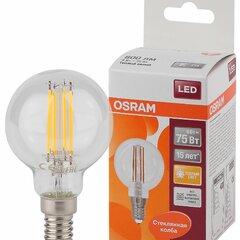 фото Лампа светодиодная LED 6Вт E14 CLP75 тепло-бел, Filament прозр.шар OSRAM (4058075218147)