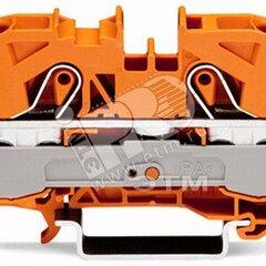 фото Клемма 2-проводная проходная 0.5-10(16)мм.кв оранжевая (2010-1202)