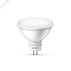 фото Лампа светодиодная LED MR16 5 Вт 400 Лм 6500 К GU5.3 К 220 В IP20 Ra 80-89 (класс 1В) LED spot PHILIPS (929001844787)