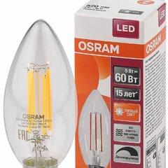 фото Лампа светодиодная LED 5Вт E14 CLB60D тепло-бел, Filament диммируемая,прозр.свеча OSRAM (4058075230354)