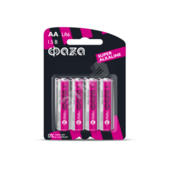 фото Элемент питания LR 6 (AA) ФАZА Super Alkaline блистер, 4 шт. (5000285)