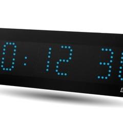 фото Часы цифровые STYLE II 5S (часы/минуты/секунды), высота цифр 5 см, синий цвет, NTP, PoE (946274)
