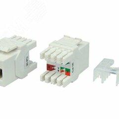 фото Вставка KJ8-8P8C-C5e-180-WH Keystone Jack RJ-45(8P8C)категория 5eтип 180 град (KJ8-8P8C-C5e-180-WH)