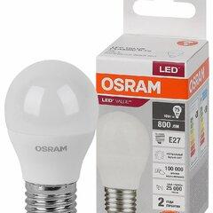 фото Лампа светодиодная LED 10 Вт E27 4000К 800Лм шарик 220 В (замена 75Вт) OSRAM (4058075579927)