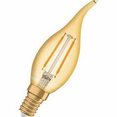 фото Лампа светодиодная филаментная LED 1,5Вт Е14 2400К 120лм свеча на ветру золото 230V FIL CL BW  (замена 12Вт) OSRAM Vintage 1906 (4058075293229)