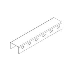 фото Профиль монтажный U-образный с боковой перфорацией 60х40х3000 (2,5 мм) (028307)