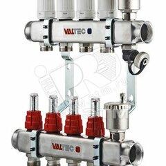 фото Коллекторная группа нержавеющая с расходомерами в сборе 1' х 12 выходов 3/4' евроконус (VTc.586.EMNX.0612)