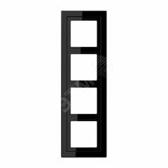 фото Рамка 4-я для горизонтальной/вертикальной установки  Серия- LS-Design  Материал- дуропласт  Цвет- черный (LSD984SW)