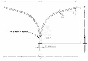 фото Кронштейн К2К-2.0-2.0-0.075-0.048-(15-180) разборный горячеоцинкованный (В00002513)