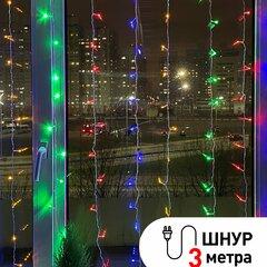 фото ENIZ-01M ЭРА Гирлянда LED Дождь/Занавес 1,8 м*1,5 м мультиколор 8 режимов, 220V, IP20 (60/720) (Б0041900)