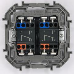 фото Переключатель модульный двухклавишный - INSPIRIA -10 AX - 250 В~ - алюминий (673657)