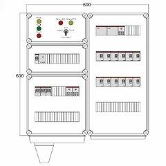 фото Щит управления электрообогревом DEVIBOX HR 12x4400 D330 (в комплекте с терморегулятором и датчиком температуры) (DBR140)