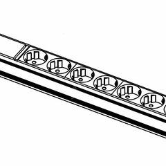 фото Блок розеток Rem-10 без шнура фильтр защиты индикатор 7 Sсhuko вход IEC 60320 C14 10A 19' (R-10-7S-FI-440-Z)