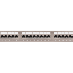 фото Панель 19'', 1U, 24 порта, Кат.6, RJ45/8P8C, экран., металлик (NMC-RP24SE2-1U-MT)