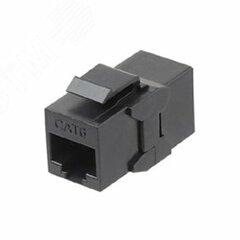 фото Адаптер CA2-KJ-C6-BK проходной (coupler) RJ-45(8P8C) формата Keystone Jack (CA2-KJ-C6-BK)