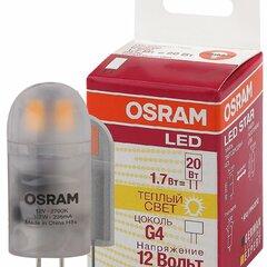 фото Лампа светодиодная LED 1,7Вт G4 12V STAR PIN20 (замена 20Вт), теплый, мат Osram (4058075057142)