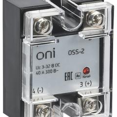 фото Реле твердотельное OSS-2 40А 380В AC 3-32В DC ONI (OSS-2-3-40-B)