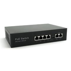 фото Коммутатор 6-ти портовый 100Mbps PoE RJ-45 2хUplink (S-6/4PA_v.1)