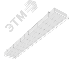 фото Светильник светодиодный ДПО-60Вт IP40 7200Лм 4000КS270 2.0 спортивный для образовательных           учреждений накладной 1200*212*70мм Белый с        призматическим рассеивателем с защитной           решеткой Вартон (V1-E0-00066-01PR0-4006040)
