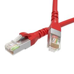 фото Патч-корд экранированный CAT6 F/UTP 4х2 LSZH красный 5м