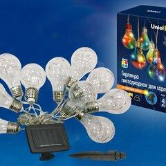 фото Светодиодный садовый светильник USL-S-126/PT4000 BULBS Садовая гирлянда на солнечной батарее Лампочки,10 светодиодов. Разноцветный свет. 1*АA Ni-Mh аккумулятор в/к. IP44 Uniel (UL-00003332)