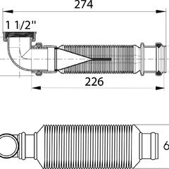 фото Сифон SENZO для мойки без выпуска 1'1/2 х 40 мм PUSH-FIT (31160002)