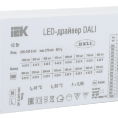 фото Драйвер светодиодный LED DALI 42Вт 250-1000мА 8-52В (LPS14-01-042-1000)