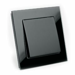 фото Выключатель 1-клавишный, серия Катрин, черный, Stekker (GLS10-7003-05)