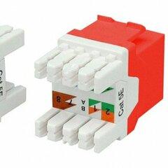 фото Вставка KJ8-8P8C-C5e-180-RD Keystone Jack RJ-45(8P8C) категория 5e красная (KJ8-8P8C-C5e-180-RD)