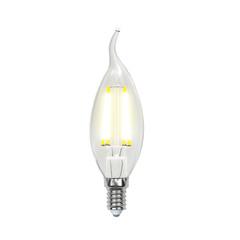 фото LED-CW35-6W/WW/E14/CL GLA01TR Лампа светодиодная. Форма ''свеча на ветру'', прозрачная. Серия Air. Теплый белый свет (3000K). Картон. ТМ Uniel (LEDCW356WWWE14CLGLA01TR)