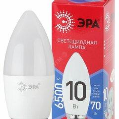 фото Лампа светодиодная LED B35-10W-865-E27 R  (диод, свеча, 10Вт, хол, E27) (10/100/3500) ЭРА (Б0045338)