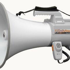 фото Мегафон наплечный с выносным микрофоном, со свистком, 30W, дальность 800м/ свистка 800м (ER-2230W EU)