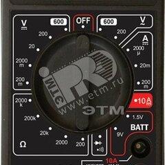 фото Мультиметр 0.1 мВ-600 В, 0.1 В-600 В, 1 мкА-10 А, 0.1 Ом-2 МОм, коробка (80621)