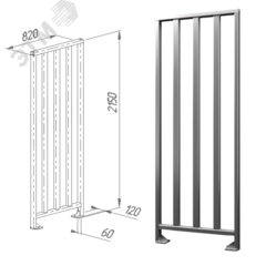 фото Ограждение полноростовое 820 мм нержавеющая сталь (ВЗР  2443.01)