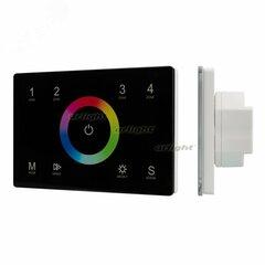 фото Панель Sens SMART-P83-RGB Black (230V, 4 зоны, 2.4G) (ARL, IP20 Пластик, 5 лет) (028403)