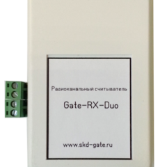 фото Считыватель совмещенный для радиобрелоков         Gate-TX-Duo (433 МГц) и телефонных номеров. SIM   карта и внешние антенны в комплект не входят.     Выход Wiegand: 26 - для кодов радиобрелоков, 48 - для номеров телефонов. Крепление под DIN рейк (Gate-RX-Duo)