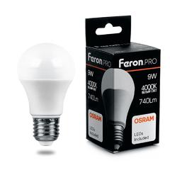 фото Лампа светодиодная LED 9вт Е27 белый Feron.PRO (LB-1009)