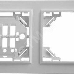 фото Рамка двухместная горизонтальная, серия Эрна, белая, Stekker (PFR00-9002-01)