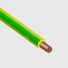 фото Провод силовой ПуВ 1х2.5 желто-зеленый ТРТС однопроволочный