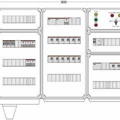 фото Щит управления электрообогревом DEVIBOX HR 15x4400 D330 (в комплекте с терморегулятором и датчиком температуры) (DBR141)