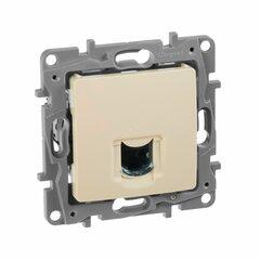 фото ETIKA Розетка компьютерная RJ45 категория 6 UTP слоновая кость (672353)