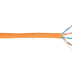 фото Кабель U/UTP 4 пары, Кат.5e, одножильный, медный, 0,49мм, внутренний, LSZH, оранжевый, 305м (NKL 2100C-OR)