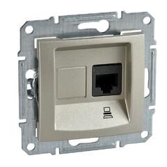 фото Sedna Розетка компьютерная RJ45 категория 5е в    рамку титан (SDN4300168)