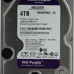 фото Жесткий диск 4Tb WD by Hikvision Purple 3.5'', SATAIII, 5400 об/мин, 64 МБ  (WD40PURX-64AKYY0)
